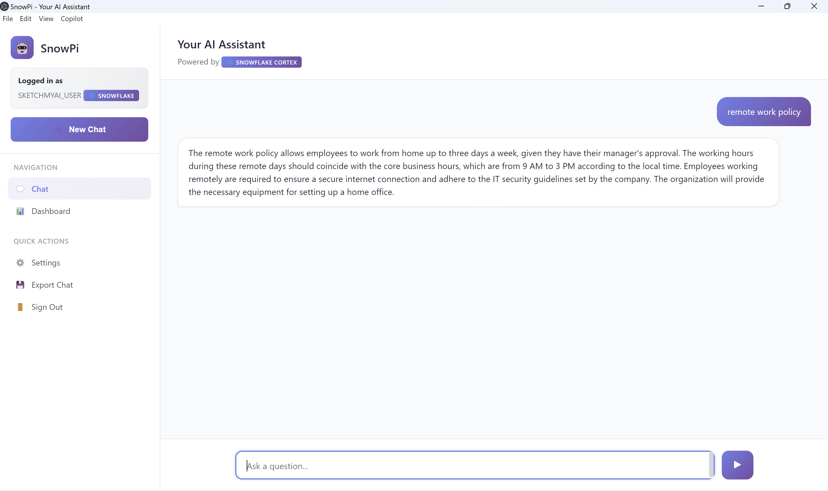 SnowPi Query Interface